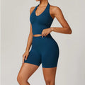 Ensemble Bleu cycliste / débardeur Pilates, Yoga