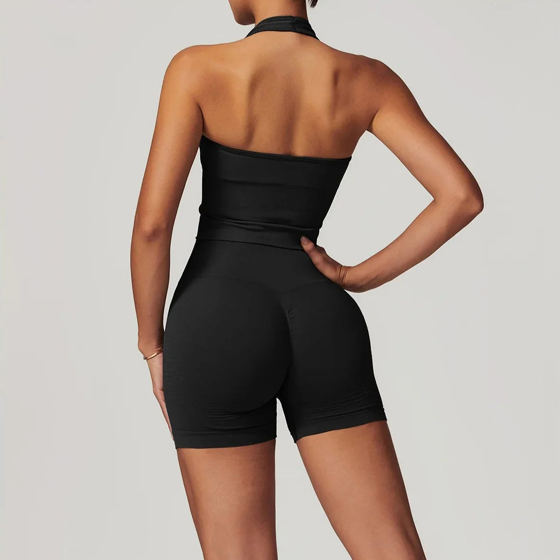 Ensemble Noir cycliste / débardeur Pilates, Yoga